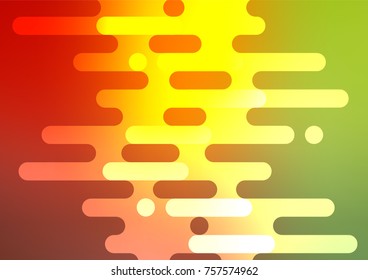Light Green, Red vector indian curved texture. Creative illustration in blurred style with doodles and Zen tangles. The completely new template can be used for your brand book.