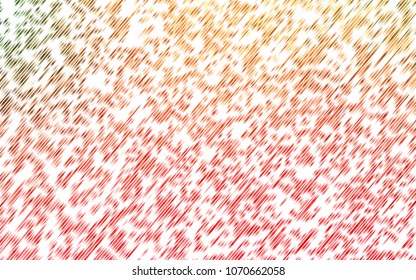 Light Green, Red vector layout with flat lines. Lines on blurred abstract background with gradient. The template can be used as a background.