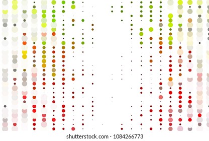 Light Green, Red vector  layout with circle shapes. Beautiful colored illustration with blurred circles in nature style. Beautiful design for your business natural advert.