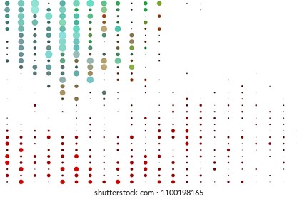 Light Green, Red vector  layout with circle shapes. Beautiful colored illustration with blurred circles in nature style. Beautiful design for your business natural advert.