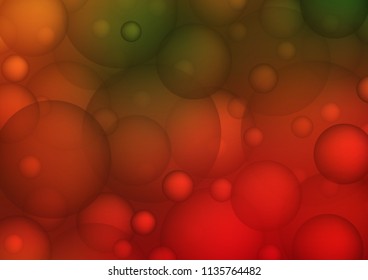 Light Green, Red vector layout with circle shapes. Modern abstract illustration with colorful water drops. The pattern can be used for ads, leaflets of liquid.