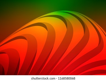 Light Green, Red vector layout with flat lines. Lines on blurred abstract background with gradient. Best design for your ad, poster, banner.