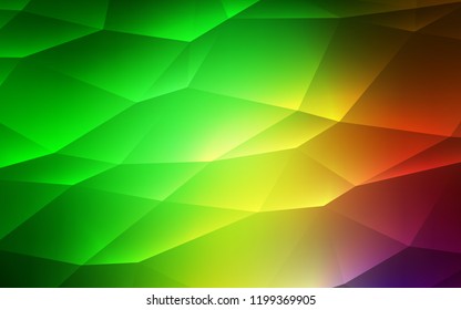 Light Green, Red vector layout with lines, triangles. Abstract gradient illustration with triangles. The template can be used as a background.