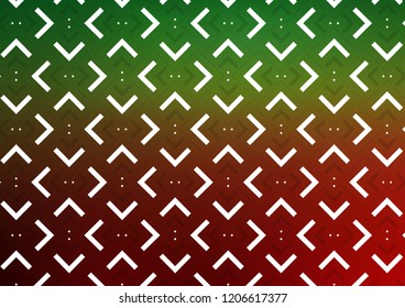Light Green, Red vector layout with flat lines. Lines on blurred abstract background with gradient. The pattern can be used for websites.
