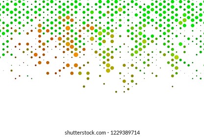 Light Green, Red vector layout with circle spots. Colorful illustration with blurred circles in nature style. Template for your brand book.