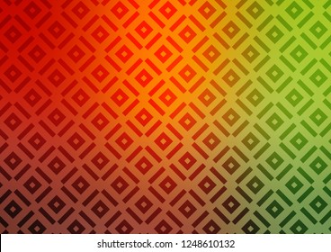 Light Green, Red vector layout with lines, rectangle. Colorful lines, squares on abstract background with gradient. Best design for your ad, poster, banner.