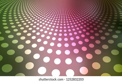 Light Green, Red vector layout with circle shapes. Abstract illustration with colored bubbles in nature style. New design for ad, poster, banner of your website.