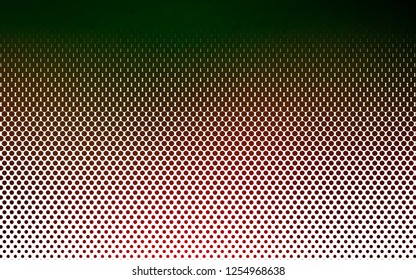 Light Green, Red vector layout with circle shapes. Beautiful colored illustration with blurred circles in nature style. Pattern for ads, booklets.
