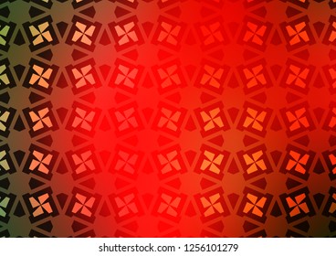 Light Green, Red vector layout with lines, rectangles. Decorative design in abstract style with lines, cubes. Smart design for your business advert.