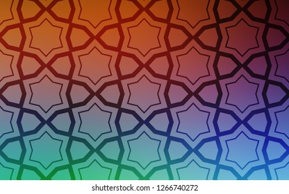 Light Green, Red vector layout with bright stars. Stars on blurred abstract background with gradient. Pattern for websites, landing pages.