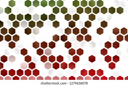 Light Green, Red vector layout with hexagonal shapes. Abstract illustration with colorful hexagons. Pattern for texture of wallpapers.