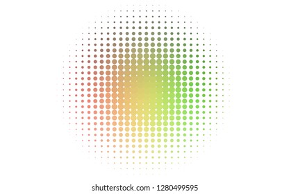 Light Green, Red vector layout with circle shapes. Beautiful colored illustration with blurred circles in nature style. Design for posters, banners.