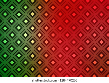Light Green, Red vector layout with lines, rectangle. Modern geometric abstract illustration with lines, squares. Smart design for your business advert.