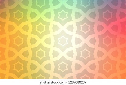 Light Green, Red vector layout with bright stars. Glitter abstract illustration with colored stars. Pattern for wrapping gifts.