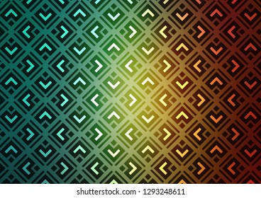 Light Green, Red vector layout with lines, rectangle. Colorful decorative design in simple style with lines, rhombuses. Pattern for ads, posters, banners.