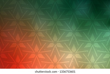 Light Green, Red vector layout with lines, triangles. Decorative design in abstract style with triangles. Modern template for landing page.