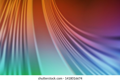 Light Green, Red vector layout with bent lines. Modern gradient abstract illustration with bandy lines. A completely new template for your design.
