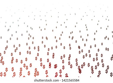 Light Green, Red vector layout with banking symbols. Abstract illustration with colored financial digital symbols. Best design for your ad, poster, banner of money.