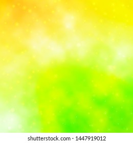 Light Green, Red vector layout with bright stars. Shining colorful illustration with small and big stars. Pattern for wrapping gifts.