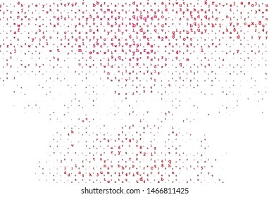 Light Green, Red vector layout with latin alphabet. Blurred design in simple style with signs of alphabet. Template can be used as a background for ads of typography.