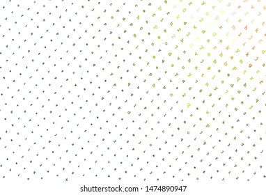 Light Green, Red vector layout with latin alphabet. Modern geometrical illustration with ABC english symbols. Pattern for ads, poster, banner of books.