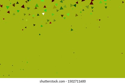 Light Green, Red vector layout with lines, triangles. Modern abstract illustration with colorful triangles. Pattern can be used for websites.