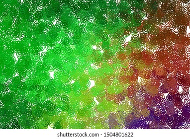 Light Green, Red vector layout with bent lines. Shining colorful illustration in simple style. A completely new template for your design.