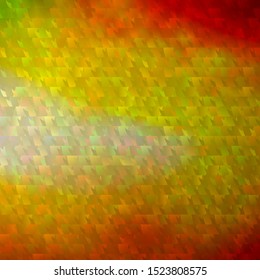 Light Green, Red vector layout with lines, triangles. Decorative design in abstract style with triangles. Pattern for websites.