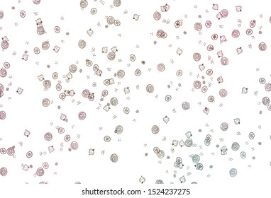 Light Green, Red vector layout with restaurant food. Beautiful colorful illustration with food in doodle style. Pattern for ad, booklets, leaflets of restaurants.