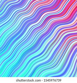 Light Green, Red vector layout with circular arc. Abstract gradient illustration with wry lines. Template for cellphones.