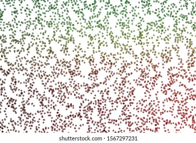Light Green, Red vector layout with circle shapes. Beautiful colored illustration with blurred circles in nature style. Design for business adverts.