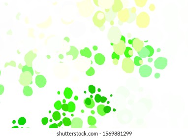 Light Green, Red vector layout with circle shapes. Blurred bubbles on abstract background with colorful gradient. Design for poster, banner of websites.