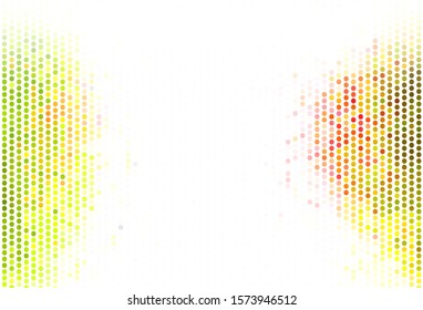 Light Green, Red vector layout with circle shapes. Blurred bubbles on abstract background with colorful gradient. Pattern for futuristic ad, booklets.