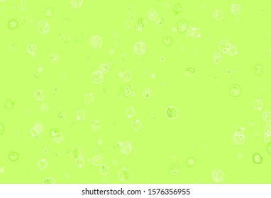 Light Green, Red vector layout with restaurant food. Glitter abstract sketch with gourmet food. Design for ad, poster, banner of cafes or restaurants.