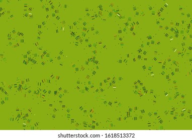 Light Green, Red vector layout with flat lines, dots. Blurred decorative design in simple style with lines. Template for your beautiful backgrounds.