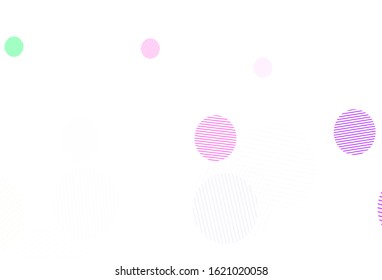 Light Green, Red vector layout with circle shapes. Blurred bubbles on abstract background with colorful gradient. New template for your brand book.