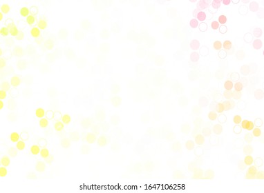 Light Green, Red vector layout with circle shapes. Blurred bubbles on abstract background with colorful gradient. Pattern for beautiful websites.