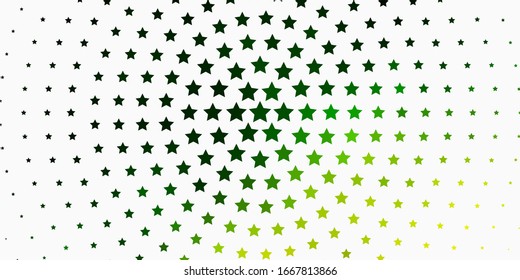 Light Green, Red vector layout with bright stars. Shining colorful illustration with small and big stars. Best design for your ad, poster, banner.