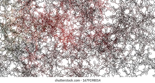 Light Green, Red vector layout with wry lines. Brand new colorful illustration with bent lines. Best design for your posters, banners.