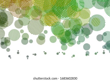 Light Green, Red vector layout with circle shapes. Abstract illustration with colored bubbles in nature style. Pattern for textures of wallpapers.