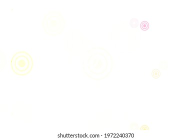 Light Green, Red vector layout with circle shapes. Illustration with set of shining colorful abstract circles. Pattern for futuristic ad, booklets.