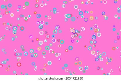 Light Green, Red vector layout with circle shapes. Blurred decorative design in abstract style with bubbles. New template for your brand book.