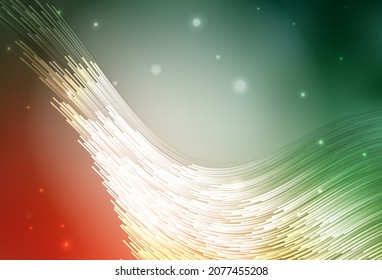 Light Green, Red vector layout with curved lines. Colorful geometric sample with gradient lines.  Pattern for your design.