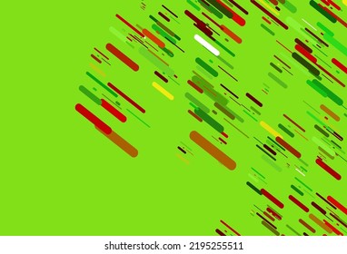 Light Green, Red vector layout with flat lines. Lines on blurred abstract background with gradient. Backdrop for TV commercials.