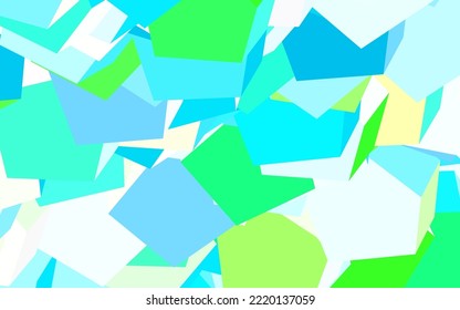 Hellgrünes, rotes Vektorlayout mit sechseckigen Formen. Illustration mit einer Reihe von bunten Hexagons. Muster für Landing-Seiten.