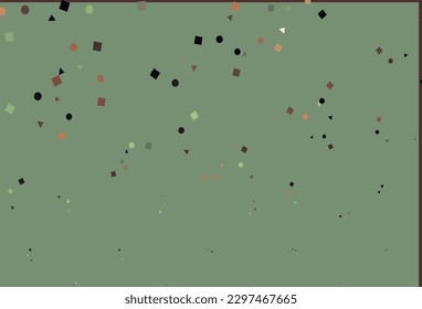 Light Green, Red vector layout with circles, lines, rectangles. Illustration with set of colorful circles, triangles, squares. Best design for your ad, poster, banner.