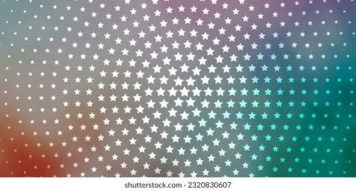 Light Green, Red vector layout with bright stars. Colorful illustration in abstract style with gradient stars. Theme for cell phones.