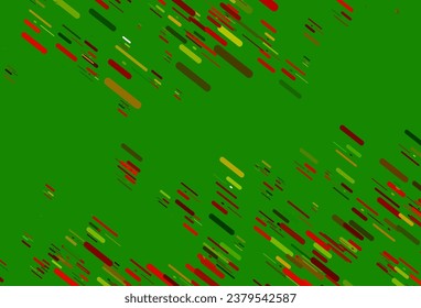 Light Green, Red vector layout with flat lines. Glitter abstract illustration with colored sticks. Pattern for business booklets, leaflets.