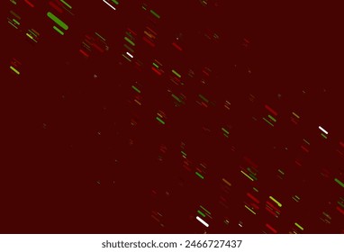 Light Green, Red vector layout with flat lines. Glitter abstract illustration with colored sticks. Best design for your ad, poster, banner.