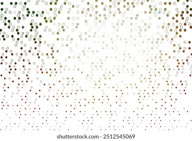 Diseño de Vector verde claro y rojo con Formas circulares. Hermosa ilustración coloreada con círculos borrosos en estilo naturaleza. Plantilla para su libro de marca.